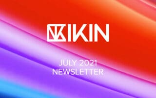 July 2021 Newsletter text over colorful background