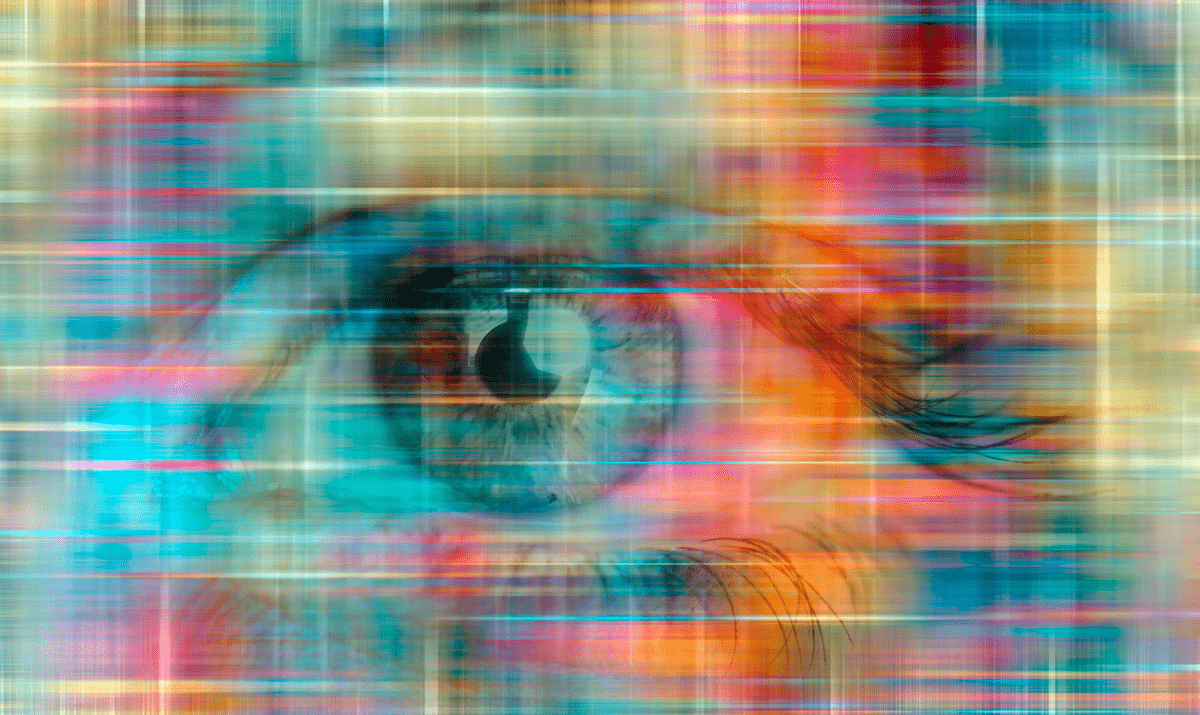 colorful image of a human eye