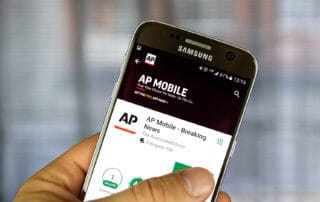 AP Mobile app on a smartphone display