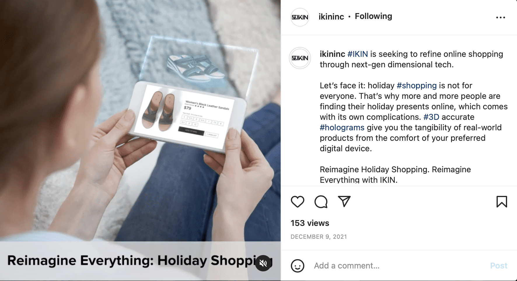 Woman experiencing shoe shopping in hologram