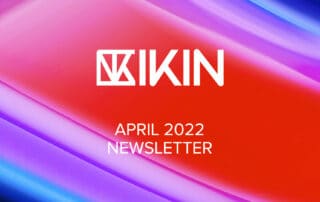 April 2022 Newsletter text over colorful background